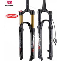 Bolany Mountain Bike Magnesium Alloy Shock Fork Teflon 120mm Stroke Air Shock Fork 26/27.5/29 In Shock Absorber Bike Accessories