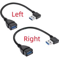USB 3.0 A Male to Female 90 Angled Extension Adaptor Cable USB3.0 Male to Female Right/ Left/ Down/ Up Extension Cord For Laptop