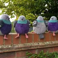 Cute Fat Pigeon Plush Toy Cartoon Fluffy Bird Doll Xmas Gift Doll Pet Companion Toy Ornaments Xmas Birthday Girl Gift