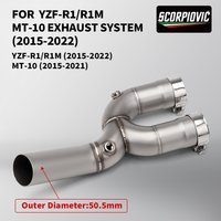 For YZF R1 MT10 MT 10 2015-2022 Years Escape Moto Slip-On Motorcycle Exhaust Bike Racing Elbow Middle Link Pipe Motorbike image 4