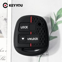 KEYYOU Silicone Case Cover For Toyota FJ Cruiser Land 2008-2014 Yaris Echo For Lexus ES GS LS IS RX SC LX RX400h 2 Buttons