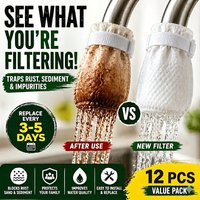 Faucet Filter Cartridge, Universal for Kitchen and Bathroom, Filters Rust, Sand, and Impurities, High-Density Non-Woven Fabric