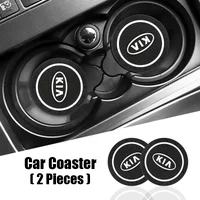 Car interior water coaster anti-slip mat for Kia Sportage Ceed Picanto Rio ProCeed Niro 5 3 4 K7 K5 K8 K3 Ray K9