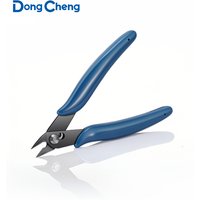 4.5"Electronic Cutting Pliers,65Mn Steel Induction Hardened Jaw,20°Angled Flush Cutter,Black Finish Wire Shears for 1.0mm Copper