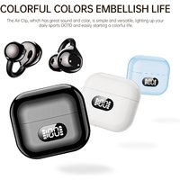 AI Translator Earbuds, Clip-On Open Ear Headphones, Wireless Bluetooth Translation Earphones with 144 Languages Real-Time Trans