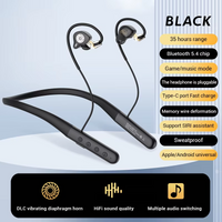 Neck Wear Wireless Bluetooth Headphones 5.4 Dual Mode Noise Reduction Waterproof Sports Wireless Earphones Microphone HIFI Stere