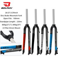 Bolany Bike MTB Rigid Fork 26/27.5/29inch Suitable For Mountain Bicycle X6 Bike Forks Straight Aluminum Alloy Light Matt Parts
