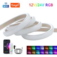 IP67 Waterproof Wifi RGB COB LED Strip Light 24Key Remote Control EU US UK AU Plug Kit 12V 24V 576 LEDs Flex Lamp 0.5m 2m 5m 10m