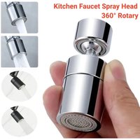Dual Mode Metal Kitchen Faucet Sprayer Head Bubbler 360° Rotation Adaptor Sink Faucet Extender Aerator Nozzle Filter 22/24mm