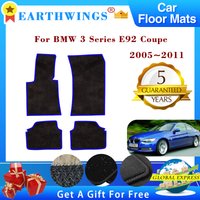 For BMW 3 Series E92 Coupe 2005~2011 Car Floor Mats Rugs Panel Footpads Carpet Cover Cape Foot Pads Stickers Auto Accessories