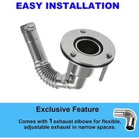 24mm/0.94" 316 Stainless Steel Thru Hull Exhaust Skin Part of Air Diesel Heater Parking heaters For Boat Marine Car Truck Elbows
