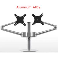 2018 New OL-2 Aluminum Height Adjust 17-32' Dual Screen Monitor Holder Arm Full Motion Monitor Bracket Desktop Stand TV Mount