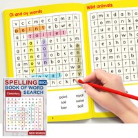Spelling Game Word Spelling Book for Children's English Word 32 Pages,Treasure Hunt Book, Searching for Hidden Words