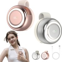 Innovative Turbine Blade Clip Fan, 2000mAh Compact, 360° Stepless Airflow, Display, Memory Silicone Clip (Desk/Bag/Waist)