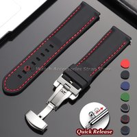 Rubber Silicone Watch Strap 20mm 22mm 18mm 24mm for Seiko for Rolex Watchband Quick Release Butterfly Buckle Bracelet Sport Band