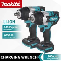 Makita DTW700 Brushless High Torque Impact Wrench 1/2" Cordless Power Tool Screwdriver for 20V Battery