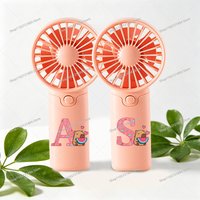 Capibara Fashion Mini Fan Portable Handheld Anime Letter Lightweight Handy Woman Fan Pocket Low Noise Students Outdoor Gifts
