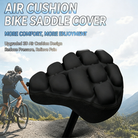 3D Air Cushion Bike Saddle Cover Inflatable Bicycle Seat Pad Comfortable Riding MTB Road City Exercise Bike TPU Cushion Shock