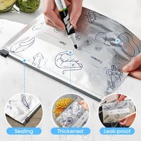 30/10Pcs Aluminum Foil Storage Bags S/M/L Freezer Sealed Organizers Food Packaging Reusable Pantry Odor-Proof Bag
