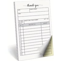 1 receipt book, carbonless paper - sales order, small business invoice book - (50 each white/yellow)