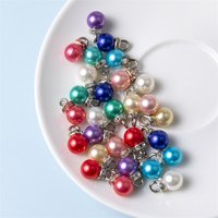 NEW DIY 20pcs Mini Colorful Imitation Pearl Charms Pendant Beads Charm Earrings Ornaments Jewelry Making Parts Accessories