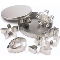 12Pcs Stainless Steel Flower & Leaf Cookie Cutter Set Cake Biscuit Chocolate Baking Mold Cake Decoration Tools Donut Cutter Kit