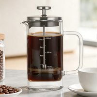Leeseph French Press Coffee Maker with Fine Mesh Filter & Ergonomic Handle - 10/20oz Double-Wall Insulated Glass Coffee Maker