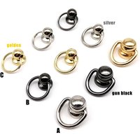 10pcs/pack Screwback Rivet Stud with O Ring for Leather Bag Ball Nail Metal Zinc-alloy Phone Case Accessories Screw Back