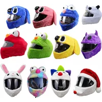 Motorcycle Helmet Covers Funny Cartoon Plush Helmet Protective Cover Helmet Full Face Covers for Personalized Helmets Party