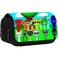 New Sprunki Pencil Case Classic School Pen Bag for Student Large Storage Students School Gift Pencil Box Sprunki Student pen bag