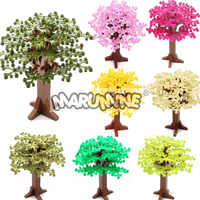 Marumine 58PCS Building Bricks Tree Set Blocks City Street View Road Garden Jungle Plant 2471 Accessories MOC Model Kit Parts