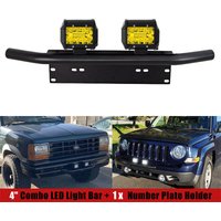 4 inch Yellow Work Light Spot Flood Offroad Car Lights Bar with Universal Trailer Tow Hitch Mount Bracket for Pickup Truck Van