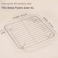 Round Square Cooking Rack 304 Stainless Steel With Foot Grid Grill Thicken Cooling Rack Home Kitchen Oven Steamer Cooker