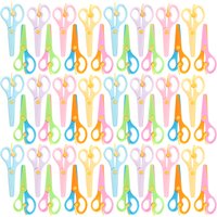 8/16pcs Safety Scissors Plastic Anti-Pinch Craft Scissors Paper Office Cuttings Scissors Paper Cuttings Art Handmade DIY Tools