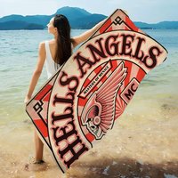 H-Hells Angels Microfiber Blanket Quick Drying Beach Towels Oversized Printing Super Absorbent Pool Towel Blanket