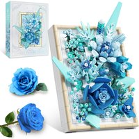 756PCS Flowers Building Set for Adults Roses Plants Picture Frame Botanical Collection Art Home Office Decor Toy Gifts for Girls