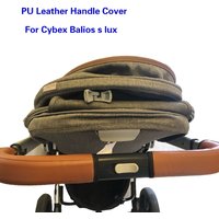 Baby Stroller Handle Cover For Cybex balios s lux 28cm length Pu Leather Protective Case Wheelchairs Strollers Accessories