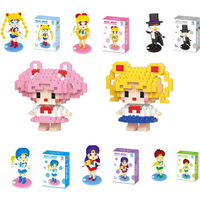 Anime Character Building Blocks Toy Girls Miniature Diamond Building Blocks 3DDIY Assembly Educational Toy Gift