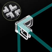 4pcs Aquarium Accessories 5/6/8/10/12mm Plastic Anti-collision Fish Tank Corner Protector Adhesive Free Protective Cover