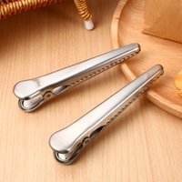 6Pcs Kitchen Clamp Stainless Steel Food Sealing Clip Food Storage Bag Sealer Snack Milk Powder Salt Oatmeal Freshness Seal