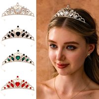 1Pcs Headpiece Rhinestone Alloy Crown Bride Princess Tiara Wedding Dress Accessories Crown Hair Accessory Cake Decoration Crown