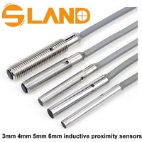 Dia.3mm 4mm M4 M5 M6 Long range Inductive Proximity Sensors, Short Housing DC10-30V NPN.NO. 3-wires Metals detector