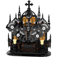 Gothic Death‘s Head Moth Building Blocks Demon Moth with Skull Skeleton Horror Insects Specimen Kit Bricks Toy Adult Gift