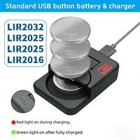 LIR2032 LIR2025 LIR2016 Rechargeable Battery Pack Can Replace CR2032 CR2025 CR2016 Lithium Coin Cell for Watches