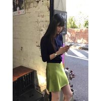 Women's Summer Elegant Satin Mini Skirt Lady Summer Solid Color Slim Short Skirt