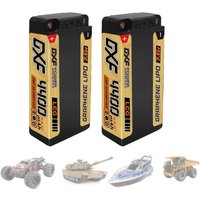 DXF 2S Shorty Lipo Battery 7.6V 140C 4400mAh 5mm T Plug Hardcase For 1/10 Buggy Truggy Offroad Boat Car Truck RACING Helicopter