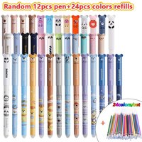 36/48/60Pcs Set 48 Color Random Gel Pen Core 0.5mm Writing Pens Ideal for Note-Taking, Writing, Office, School, and Home Use