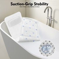 NEWEST Full Body Bath Mat, Wellness Mattress, Full Body Mesh Spa PVC Bath Mat, Mattress with Non-Slip Suction Cups, White