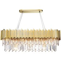 Postmodern Golden Art Deco Stainless Steel Crystal Chandelier Lighting Lustre Suspension Luminaire Lampen For Dinning Room