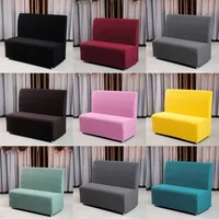 Stretch Armless Sofa Cover Hotel Sofa Slipcover Restaurant Elastic Polar Fleece Spandex Couch Slipcovers Home Internet Bar Cafe